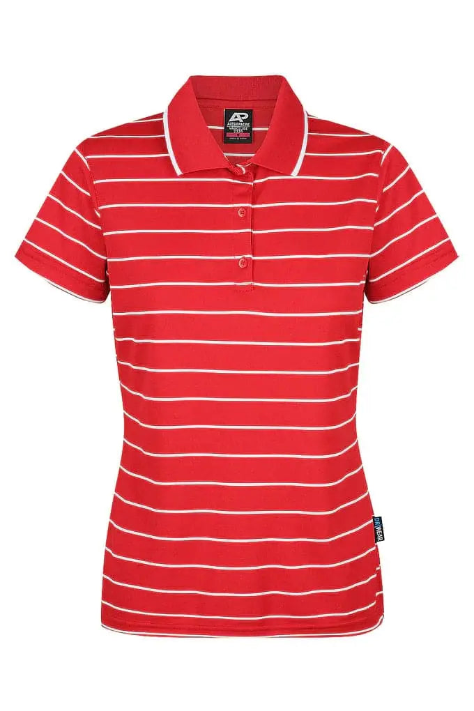 Aussie Pacific Vaucluse Lady Polos 2324 Aussie Pacific RED/WHITE 6